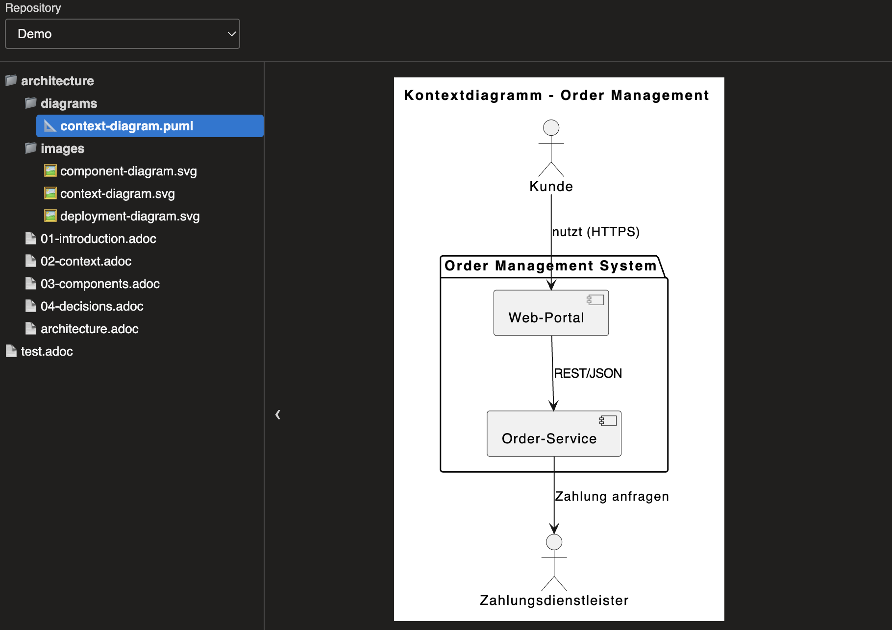 Diagram and image preview